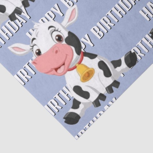   Cute Blue Cow  薄葉紙 (詳細)