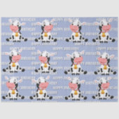   Cute Blue Cow  薄葉紙 (正面)