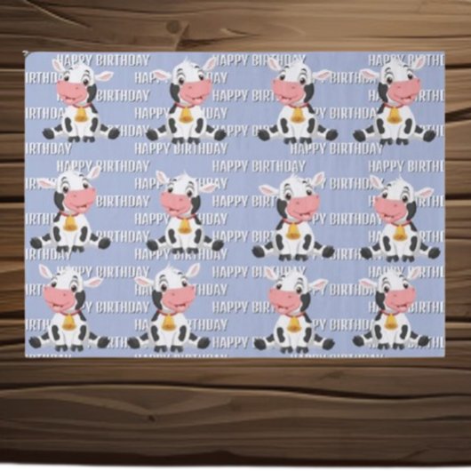   Cute Blue Cow  薄葉紙