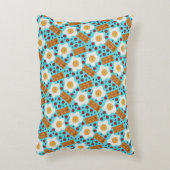 Cute Blue Eggs Bacon Strawberries Blueberries  アクセントクッション (正面(垂直))