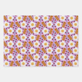 Cute Blue Eggs Bacon Strawberries Blueberries  ラッピングペーパーシート (正面3)