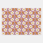 Cute Blue Eggs Bacon Strawberries Blueberries  ラッピングペーパーシート (正面2)