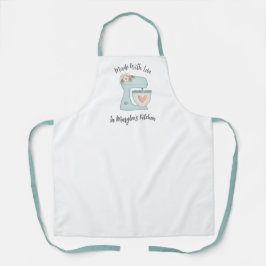 Cute Blue Floral Bakery Cake Mixer Apron エプロン