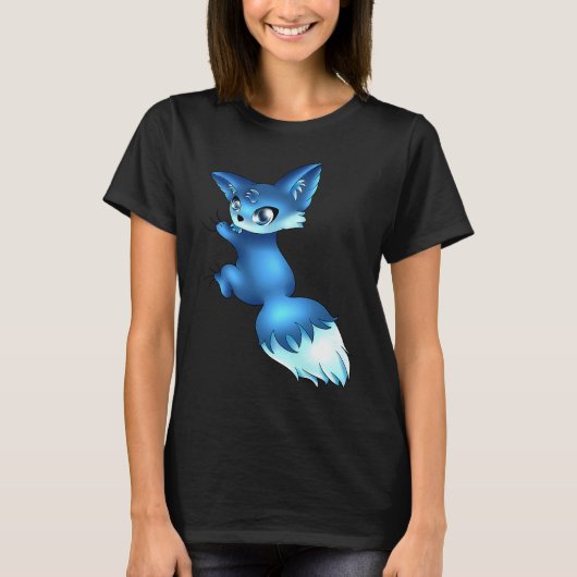 Cute Blue Fox, Animals Tシャツ (正面)