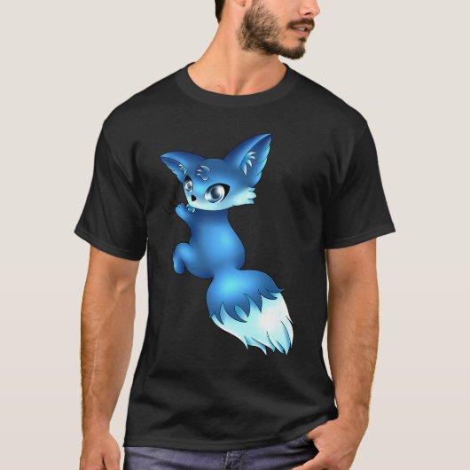 Cute Blue Fox,   Animals Tシャツ (正面)