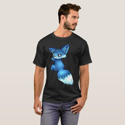 Cute Blue Fox,   Animals Tシャツ (正面フル)