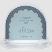Cute Blue Frame Dog Photo Snow Globe (裏面)