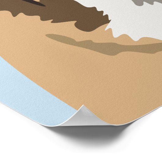 Cute Blue French Bulldog | Frenchie ポスター (角)