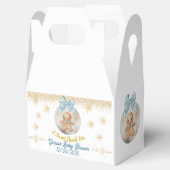 Cute  blue Gingerbread  boy Bauble Baby Shower フェイバーボックス (オープン)
