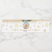 Cute blue Gingerbread boy Christmas Baby ペットボトルラベル (シングルラベル)