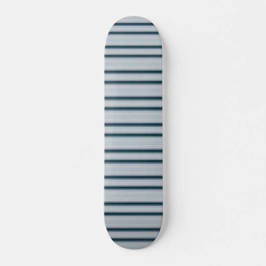Cute blue gray stripes スケートボード (正面)
