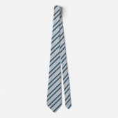 Cute blue gray stripes  ネクタイ (正面)