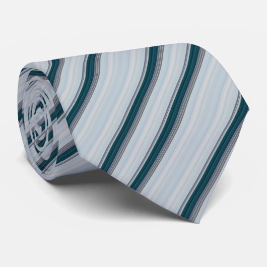 Cute blue gray stripes  ネクタイ (ロール)