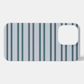 Cute blue gray stripes iPhoneケース (裏面横)