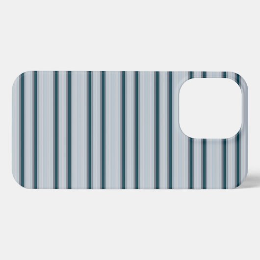 Cute blue gray stripes iPhoneケース (裏面横)
