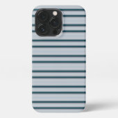 Cute blue gray stripes iPhoneケース (裏面)