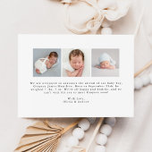 Cute Blue Hearts Photo Birth 案内状