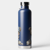 CUTE BLUE HOLIDAY WINTER TEDDY BEARS ウォーターボトル (右面)