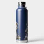 CUTE BLUE HOLIDAY WINTER TEDDY BEARS ウォーターボトル (左面)