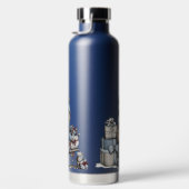 CUTE BLUE HOLIDAY WINTER TEDDY BEARS ウォーターボトル (右面)