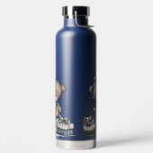 CUTE BLUE HOLIDAY WINTER TEDDY BEARS ウォーターボトル (左面)