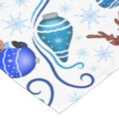 Cute Blue Kids Christmas Reindeer テーブルクロス (アングル)