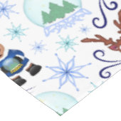 Cute Blue Kids Christmas Reindeer テーブルクロス (アングル)