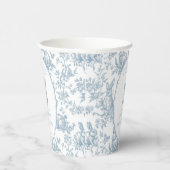 Cute Blue Little Bunny Easter Baby Boy Shower 紙コップ (右)