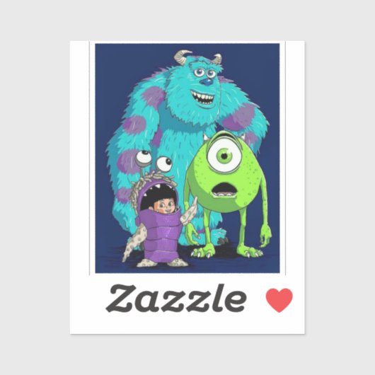 Cute Blue Monster Illustration Kids Party Paper Cu シール (シート)