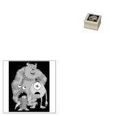 Cute Blue Monster Illustration Kids Party Paper Cu ラバースタンプ (押印)