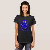 Cute Blue Octopus Ocean Sea Animal Halloween Costu Tシャツ (正面フル)