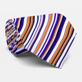 Cute blue orange stripes ネクタイ (ロール)