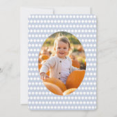 Cute Blue Our Little Pumpkin Fall Birthday 招待状 (裏面)