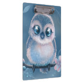 Cute Blue Owl Clipboard クリップボード (右)