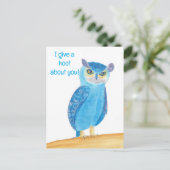 Cute Blue Owl, Valentine Postcards シーズンポストカード (スタンド正面)