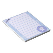 Cute Blue Pastel Baby Wolf ノートパッド (アングル)