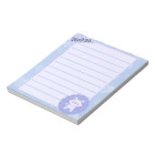 Cute Blue Pastel Baby Wolf ノートパッド (回転)