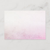 Cute Blue Pink Bird Floral Baby Shower エンクロージャーカード (裏面)