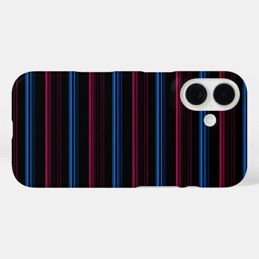 Cute blue pink stripes  Case-Mate iPhoneケース (裏面 (横))