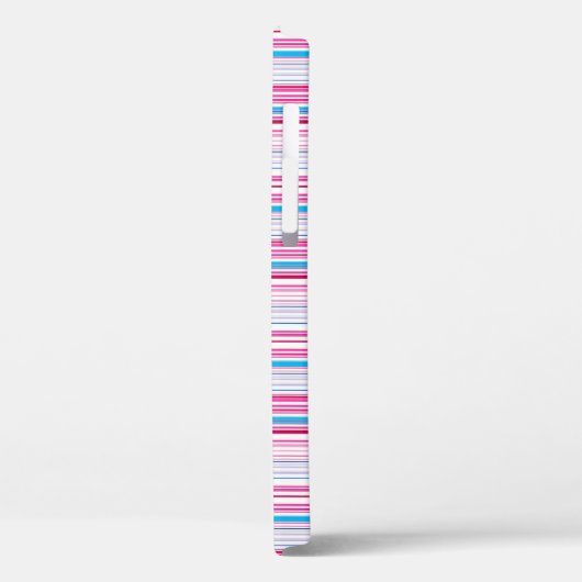 Cute blue pink stripes Case-Mate iPhoneケース (裏面 / 左)