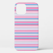 Cute blue pink stripes Case-Mate iPhoneケース (裏面)