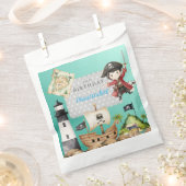 Cute Blue Pirate child's Birthday  フェイバーバッグ (クリップ留めされた状態)