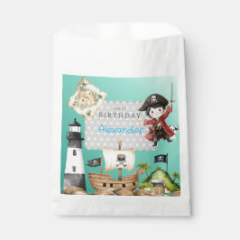 Cute Blue Pirate child's Birthday  フェイバーバッグ