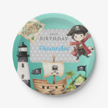 Cute Blue Pirate child's Birthday