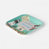 Cute Blue Pirate child's Birthday ペーパープレート (傾斜あり)