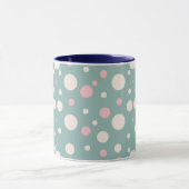 Cute Blue Polka Dot Coffee Mug マグカップ (中央)