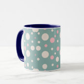 Cute Blue Polka Dot Coffee Mug マグカップ (正面左)