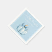 Cute Blue Pumpkin Boy Baby Shower スタンダードカクテルナプキン (角)