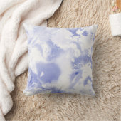 Cute Blue / Purple And White Abstract Pattern. クッション (ブランケット)