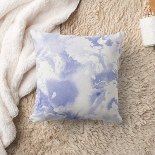Cute Blue / Purple And White Abstract Pattern. クッション (ブランケット)